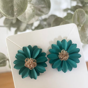 Petal Studs - Teal
