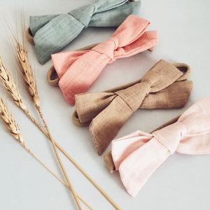 Linen Bow Headband