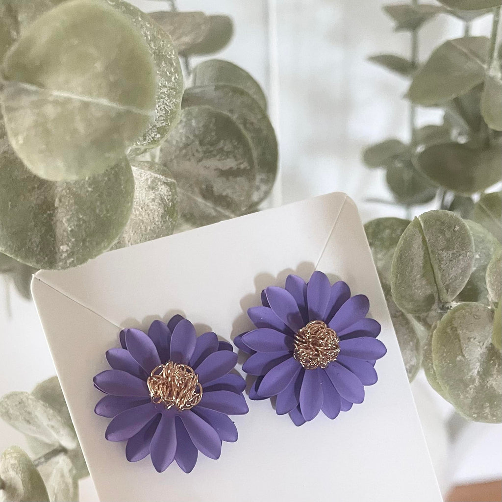 Petal Studs - Purple