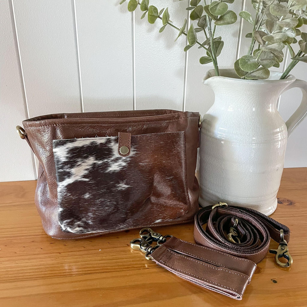 Brown Cowhide Pram Caddy