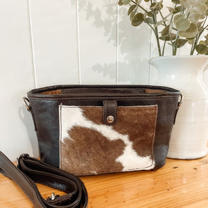 Chocolate Cowhide Pram Caddy