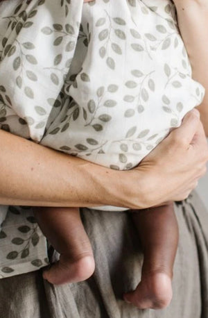Leaves Swaddle - Sage Green