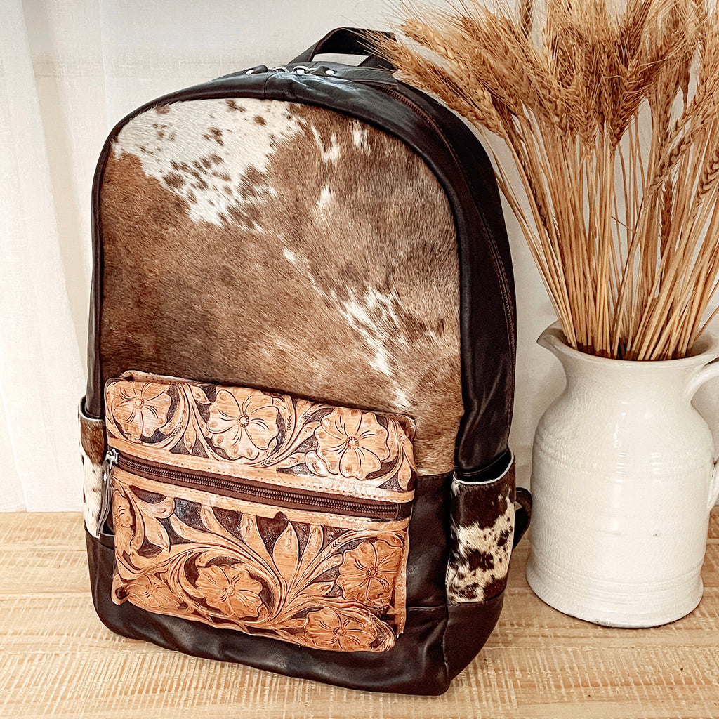 Cowhide Backpack - Chocolate