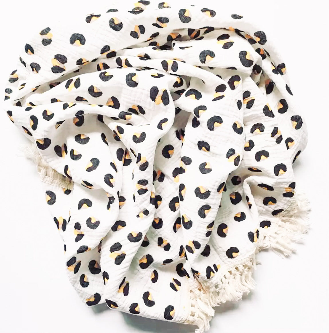 Fringe Swaddle - Leopard