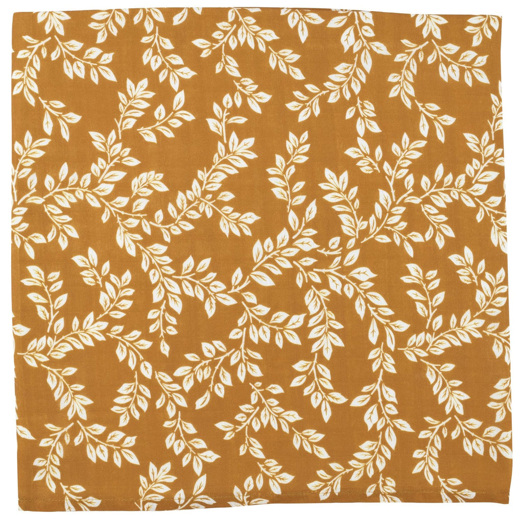 Leafy Sprig Swaddle - Mustard