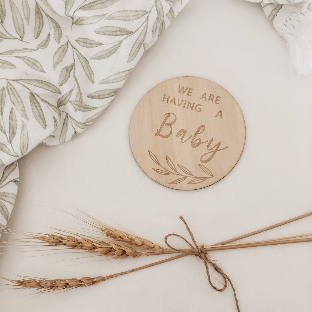 We Are Having A Baby - Pregnancy Announcement Disc