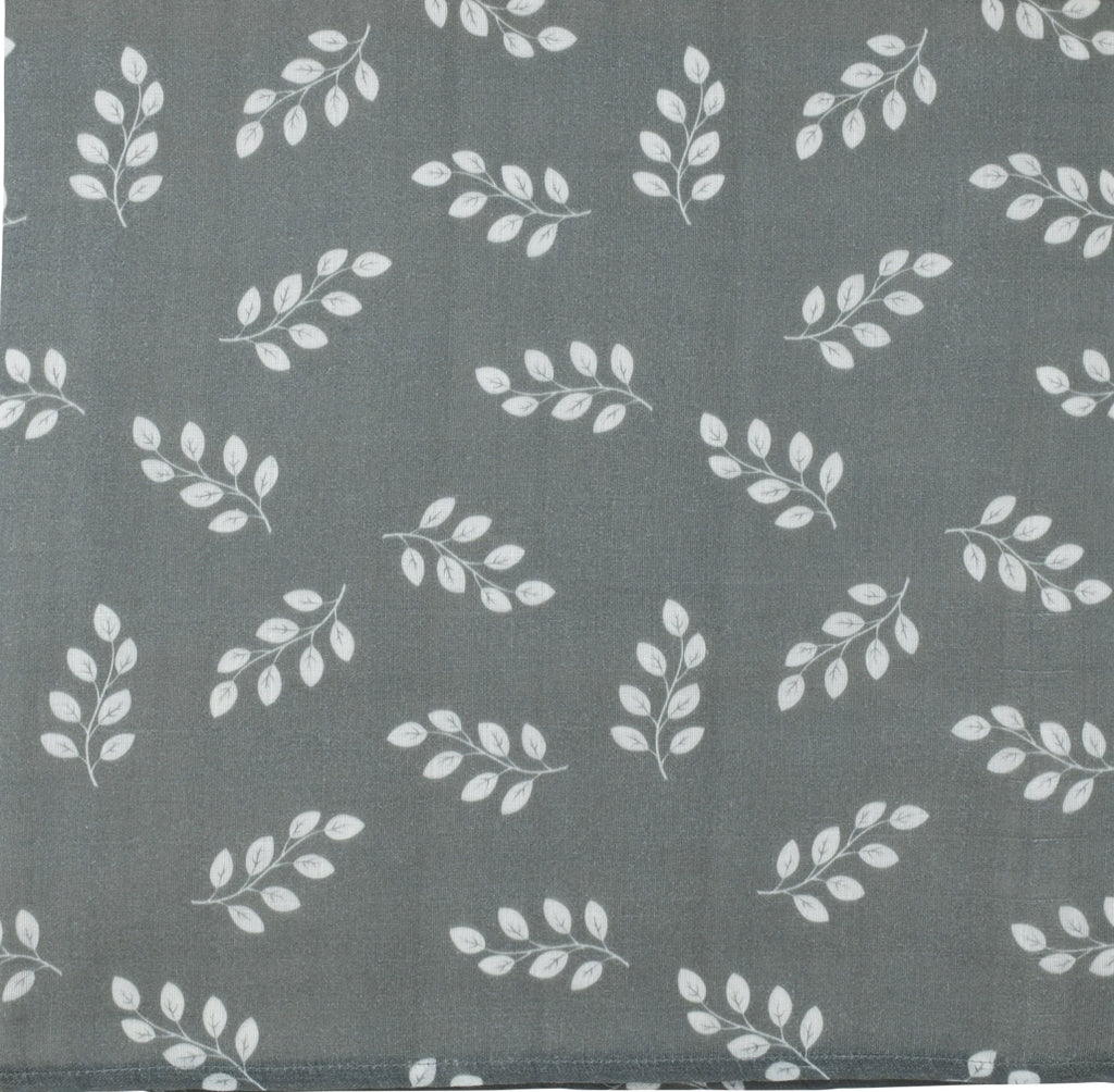 Leaves Swaddle - Storm Blue