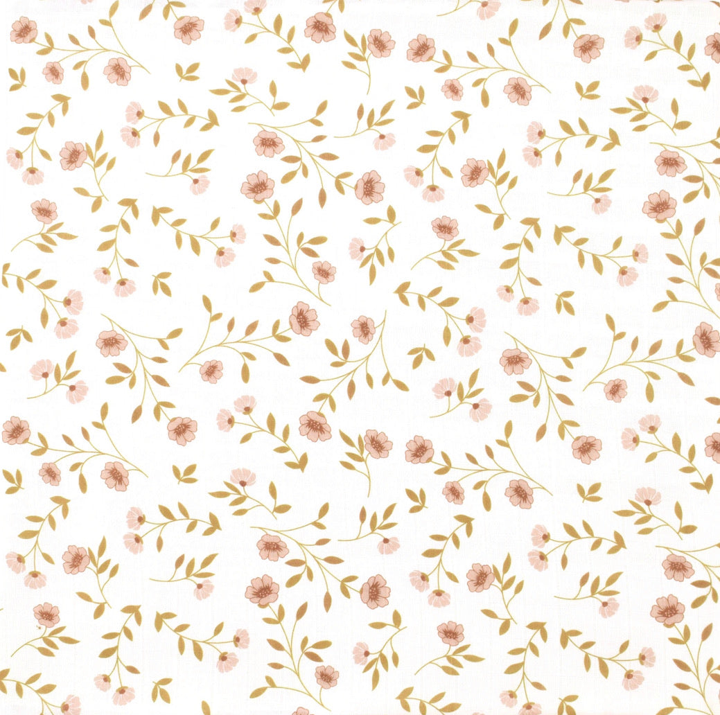 Wild Flower Swaddle - White