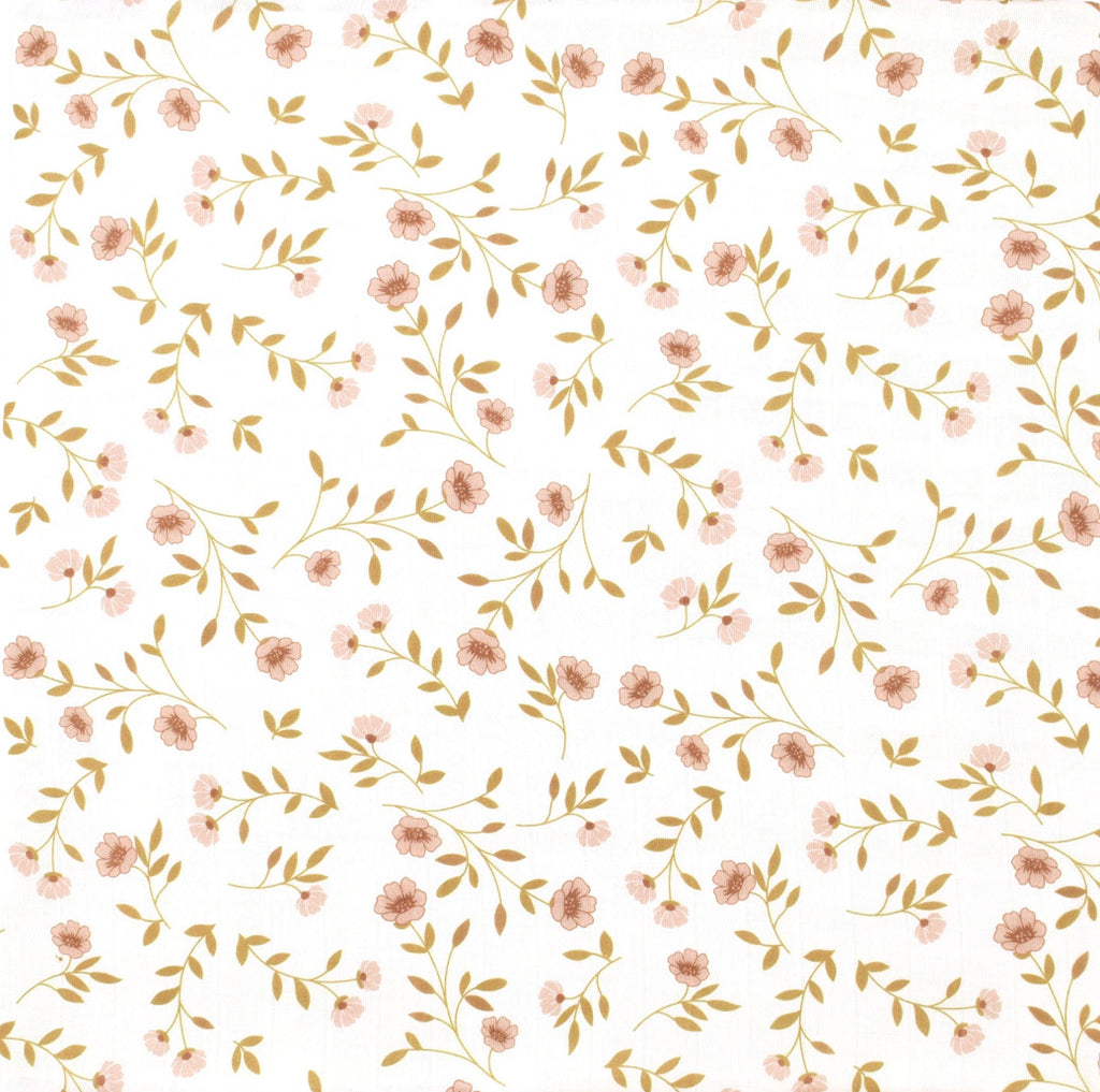 Wild Flower Swaddle - White
