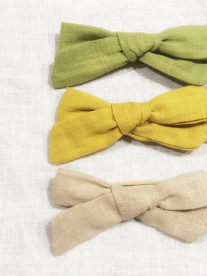 Linen Bow Headband