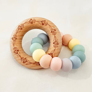 Teething Ring - Pastel Rainbow