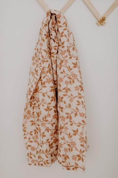 Magnolia Tree Swaddle - Brown